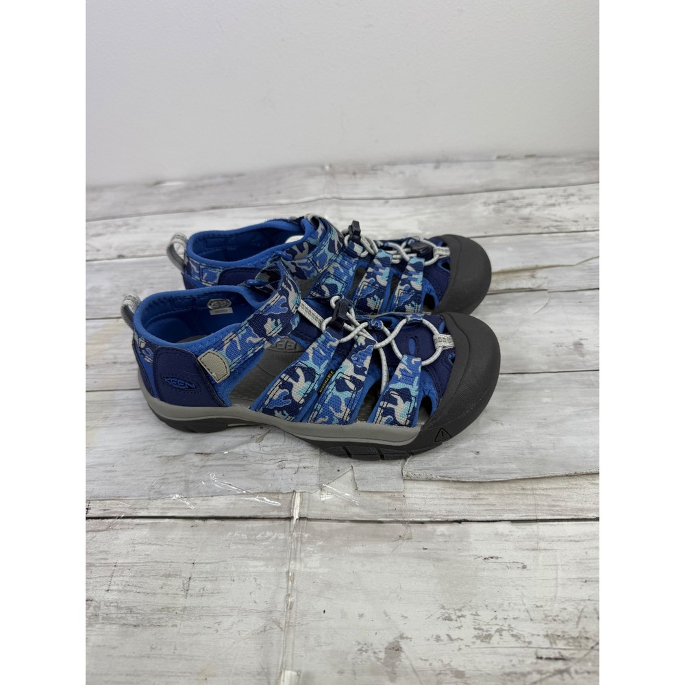Keen Newport H2 Kids Blue Camo Water Sandals 1026278 Size 3 US 35 EU